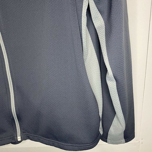 ALO Mens Medium Gray Cool Fit Shirt Jacket Full Zip Front Mock Neck Sports EUC - Picture 4 of 7